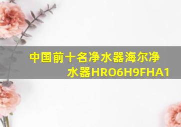 中国前十名净水器海尔净水器HRO6H9FHA1