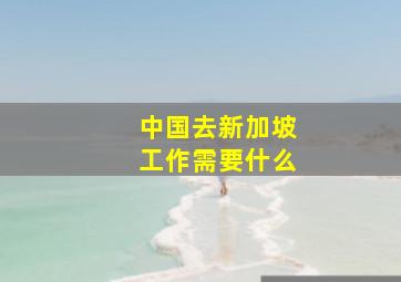 中国去新加坡工作需要什么