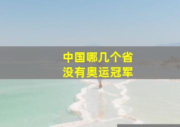 中国哪几个省没有奥运冠军