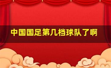 中国国足第几档球队了啊