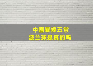 中国暴揍五常波兰球是真的吗