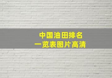 中国油田排名一览表图片高清