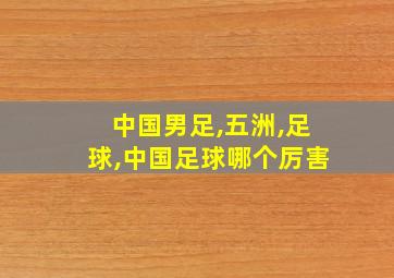 中国男足,五洲,足球,中国足球哪个厉害