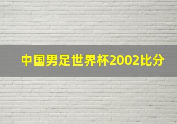 中国男足世界杯2002比分