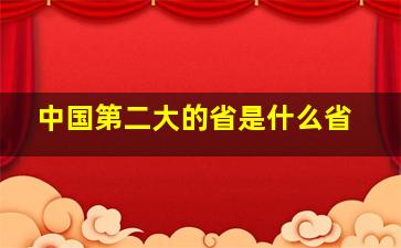 中国第二大的省是什么省