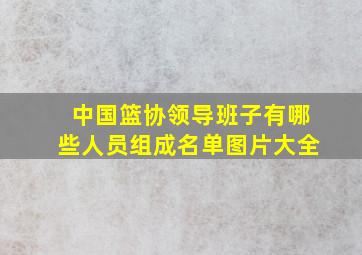 中国篮协领导班子有哪些人员组成名单图片大全