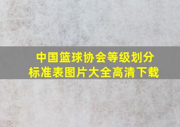 中国篮球协会等级划分标准表图片大全高清下载