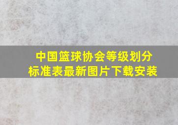 中国篮球协会等级划分标准表最新图片下载安装