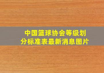 中国篮球协会等级划分标准表最新消息图片