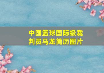 中国篮球国际级裁判员马龙简历图片