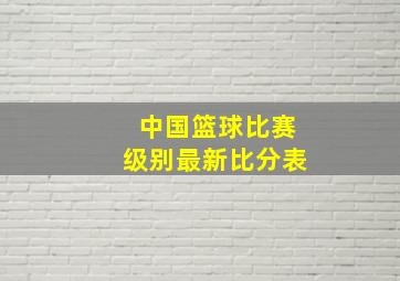 中国篮球比赛级别最新比分表