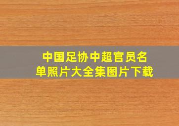 中国足协中超官员名单照片大全集图片下载