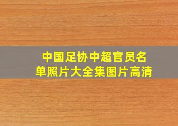 中国足协中超官员名单照片大全集图片高清