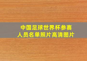 中国足球世界杯参赛人员名单照片高清图片