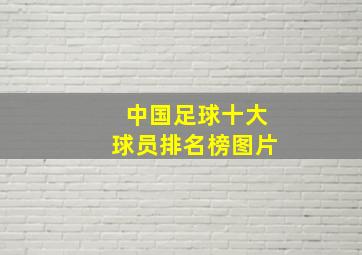 中国足球十大球员排名榜图片