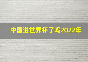 中国进世界杯了吗2022年