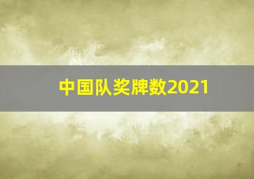 中国队奖牌数2021