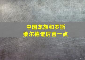 中国龙族和罗斯柴尔德谁厉害一点