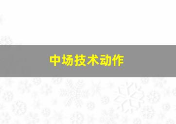 中场技术动作