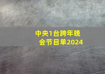 中央1台跨年晚会节目单2024