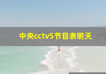 中央cctv5节目表明天