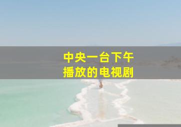 中央一台下午播放的电视剧