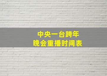 中央一台跨年晚会重播时间表