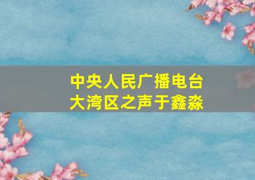 中央人民广播电台大湾区之声于鑫淼