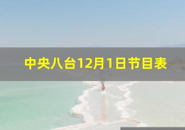 中央八台12月1日节目表