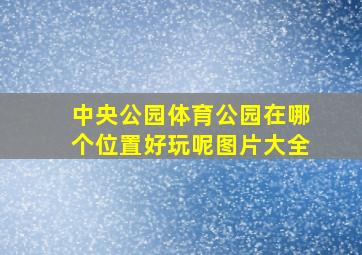 中央公园体育公园在哪个位置好玩呢图片大全