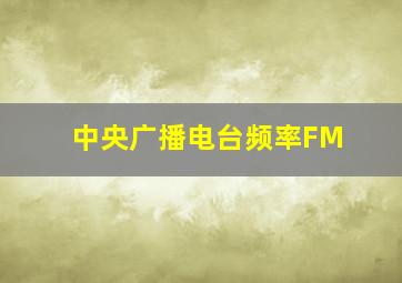 中央广播电台频率FM