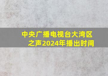 中央广播电视台大湾区之声2024年播出时间