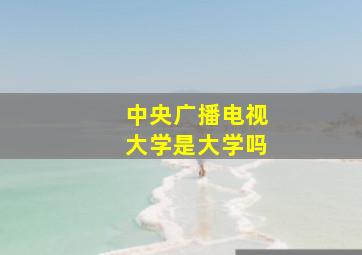 中央广播电视大学是大学吗