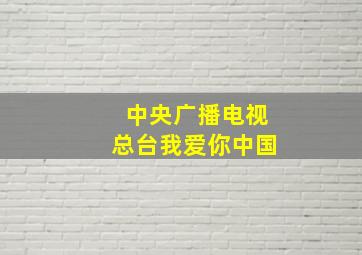 中央广播电视总台我爱你中国