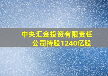 中央汇金投资有限责任公司持股1240亿股