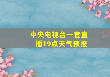 中央电视台一套直播19点天气预报