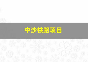 中沙铁路项目