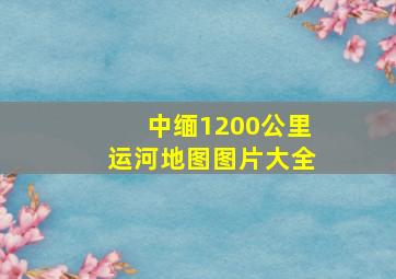 中缅1200公里运河地图图片大全