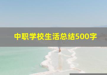 中职学校生活总结500字