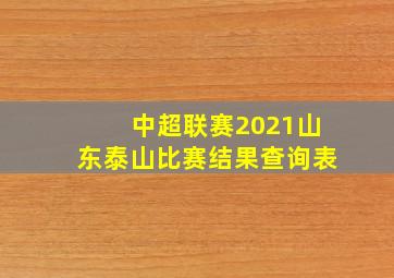 中超联赛2021山东泰山比赛结果查询表