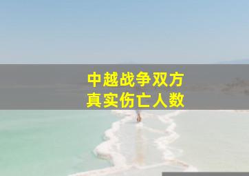 中越战争双方真实伤亡人数