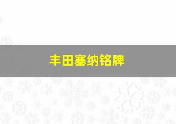 丰田塞纳铭牌