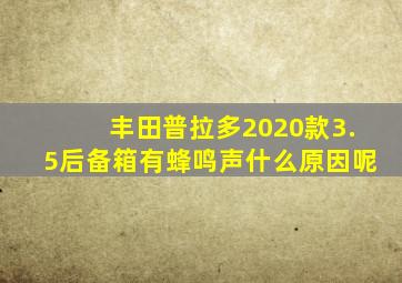 丰田普拉多2020款3.5后备箱有蜂鸣声什么原因呢