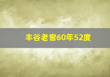 丰谷老窖60年52度