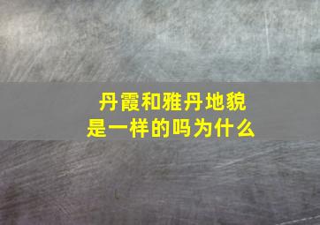 丹霞和雅丹地貌是一样的吗为什么