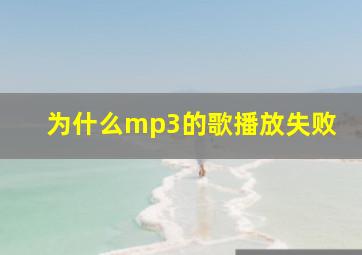 为什么mp3的歌播放失败