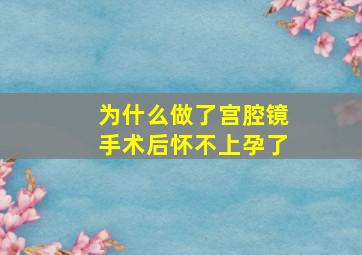 为什么做了宫腔镜手术后怀不上孕了