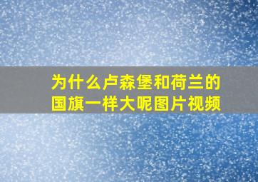 为什么卢森堡和荷兰的国旗一样大呢图片视频