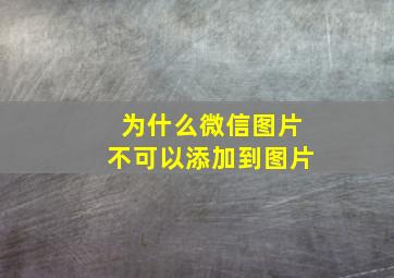 为什么微信图片不可以添加到图片