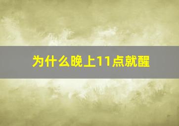 为什么晚上11点就醒